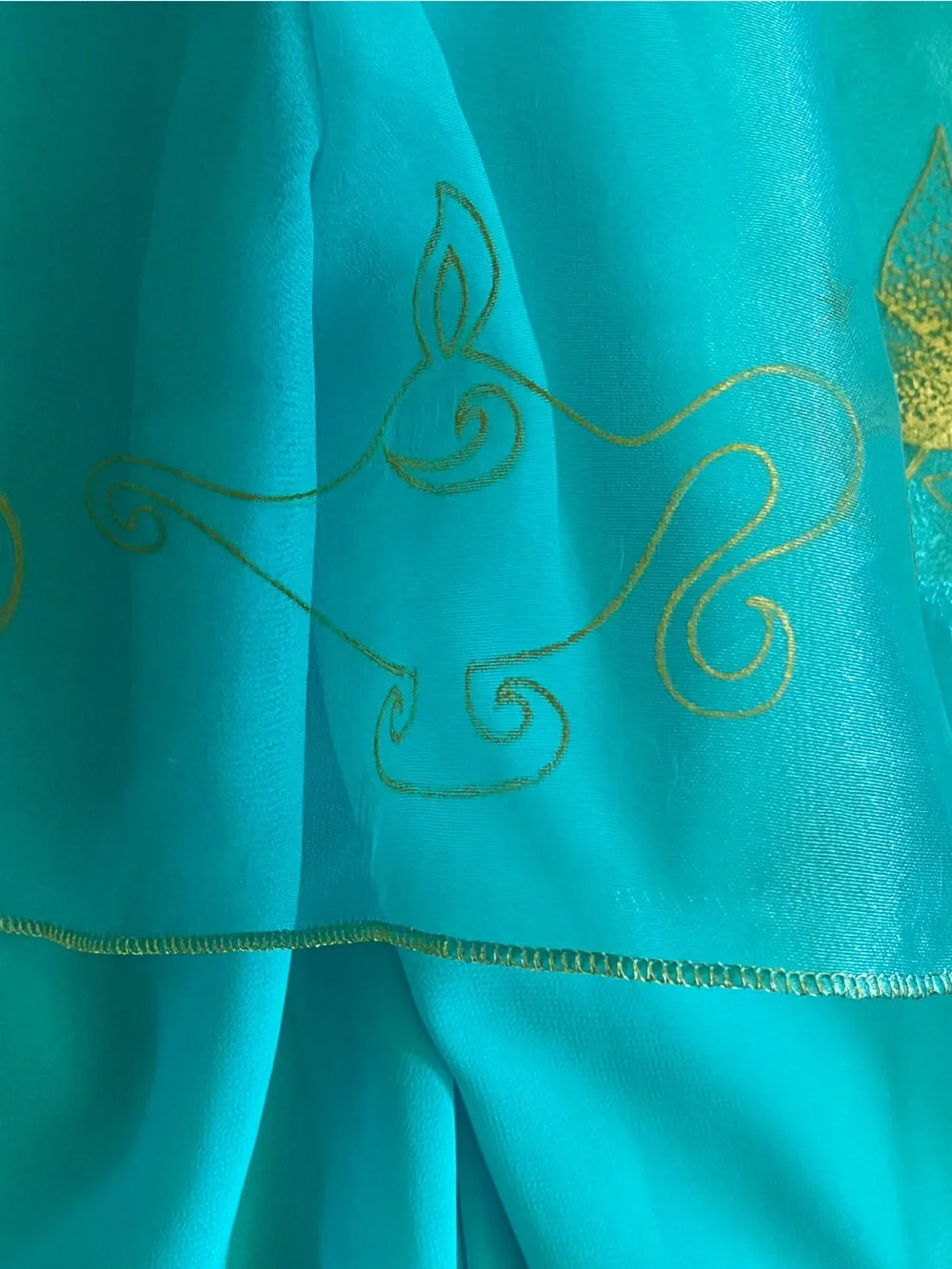Disney Store Princess Jasmine Costume with Gold Accents
